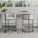 Svala Upholstered Counter Stool with Metal Frame