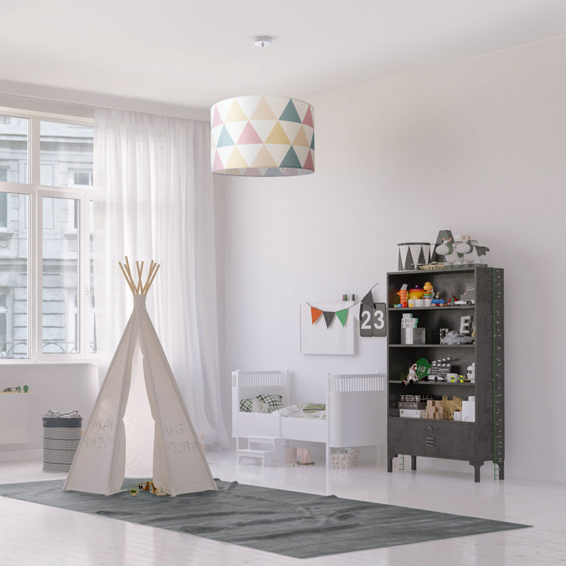 Castellon 1 - Light White Drum Pendant