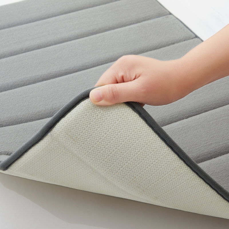Nasier Memory Foam Non-Slip Bath Mat, Grey, 50x80