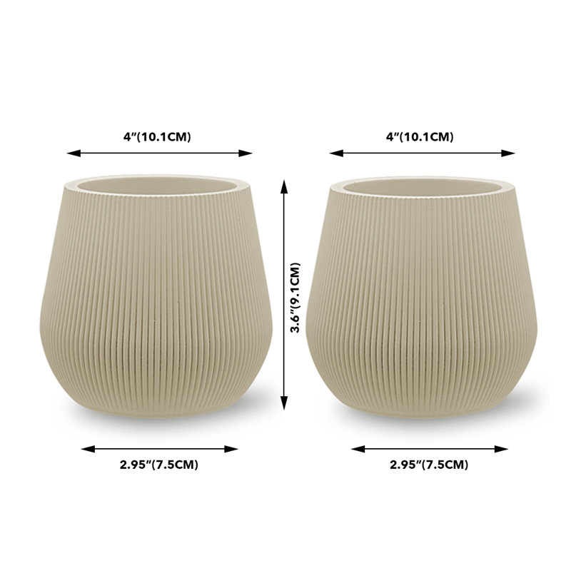 Brixen Polyresin Table Vase, Tan