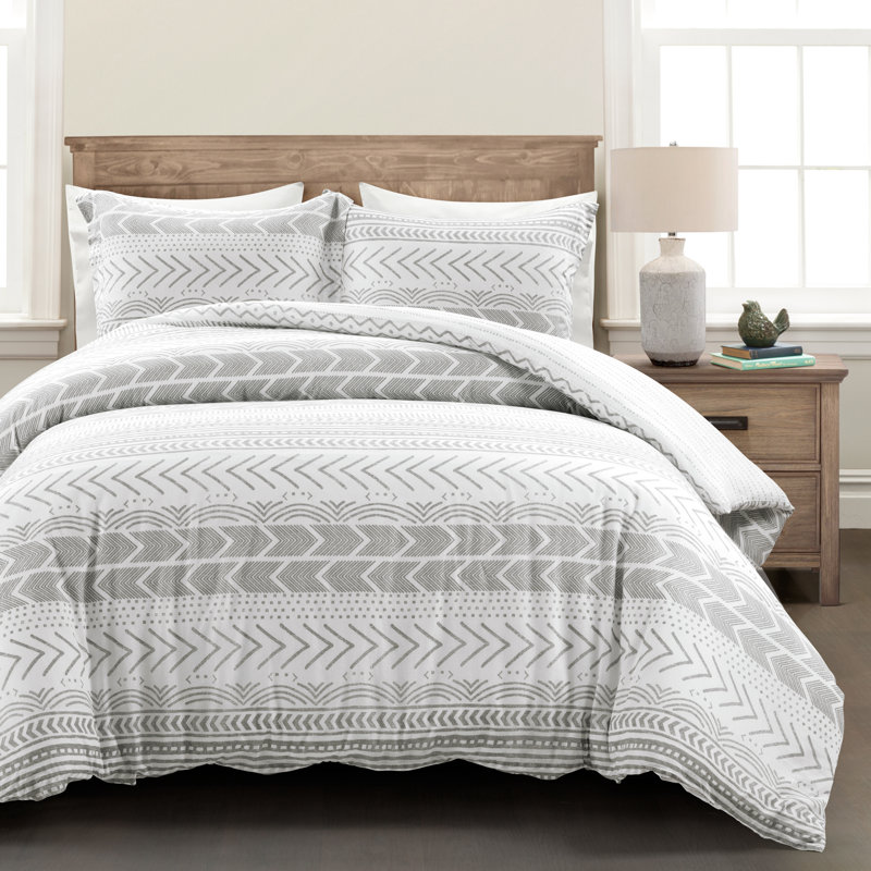 Ensemble de housse de couette réversible 3 pièces Standard Cotton 460 TC, Housse de couette très grand + 2 taies décorativ