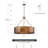 Ouellet 5-light 30in Antique Bronze Drum Chandelier