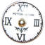 Set of Twelve Black White And Gold Clock Face Ceramic Drawer Pull Knobs