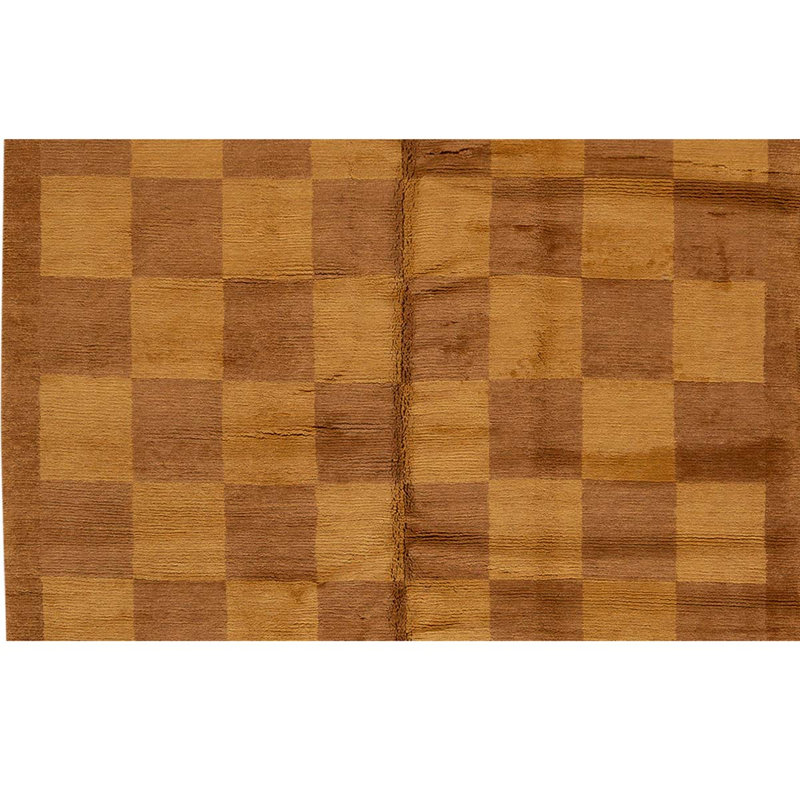 Handmade Wool Checkered Area Rug