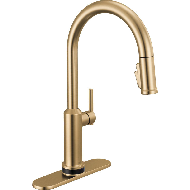Touch2O Technology Kitchen Faucet with Touchless Technology, Lumicoat Champagne Bronze