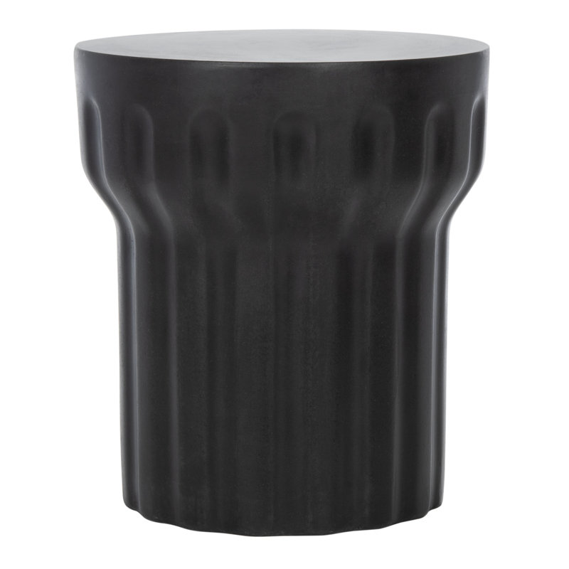 Fellsburg Stone Top End Table, Black