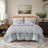 3 Pieces King Cal King Quilt Set 106 x 94 Inch Cotton Reversible Bedding-135278172