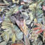 Papier peint métallique avec plantes tropicales Armany
