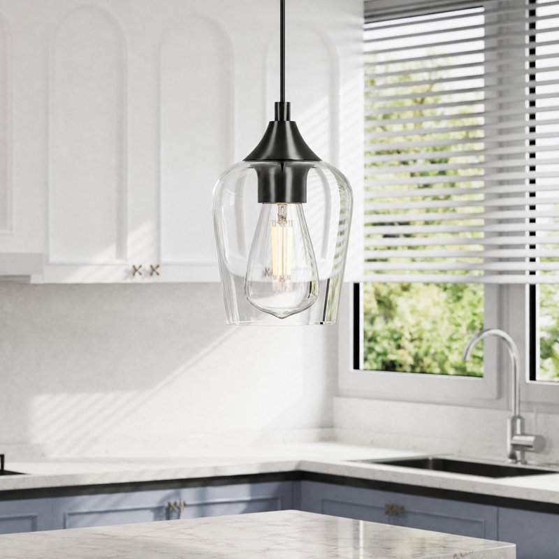 Luminaire suspendu à hauteur réglable, Noir mat, 1