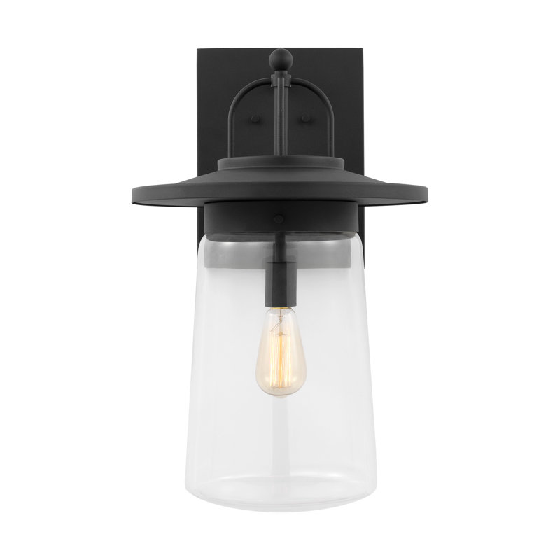Plafonnier encastré d'extérieur Mansoor, Noir, H 22,25 po x l 12 po x P 12 po