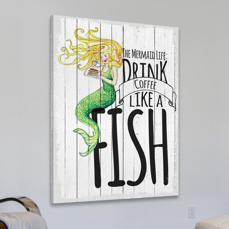 The Mermaid Life - Wrapped Canvas Print, 76cm H x 51cm W