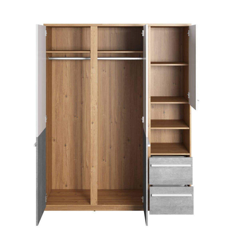Cassilis 2 Door Solid + Manufactured Wood Wardrobe