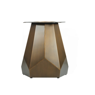 Table de salle à manger de 53 po en marbre avec base en métal