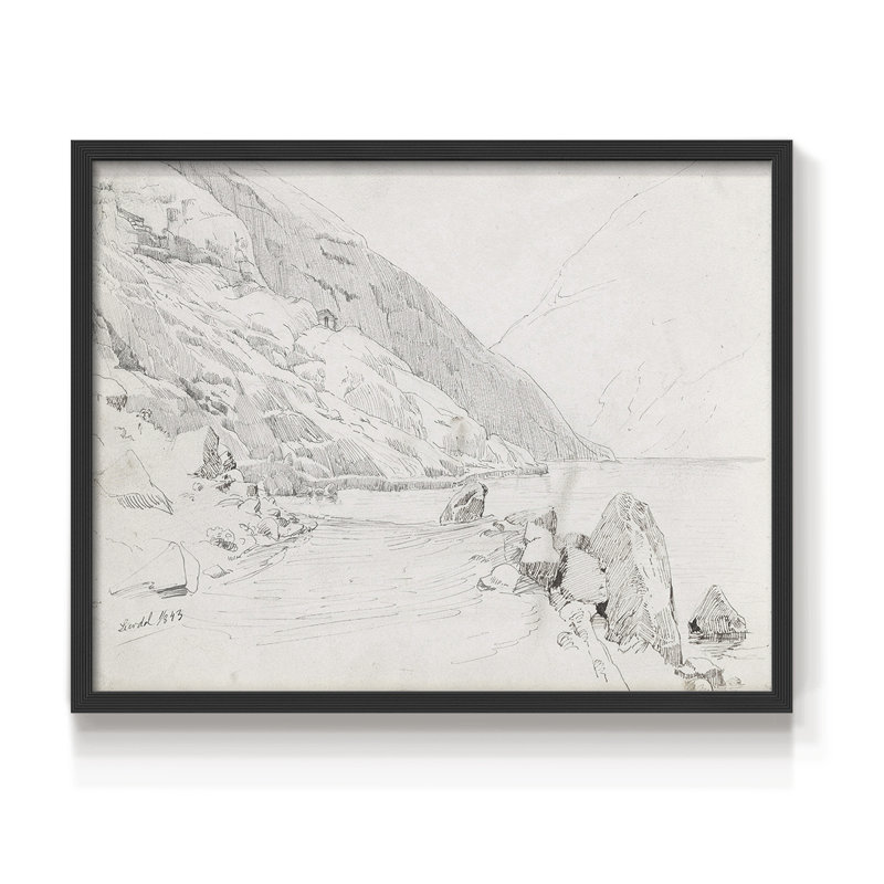Croquis rétro, XXXI, reproduction encadrée, H 11 po x l 14 po, Noir
