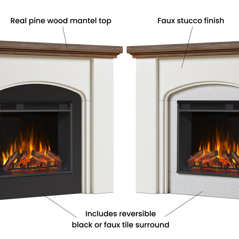 Anika 49" Electric Fireplace with Reversible Surround by Real Flame