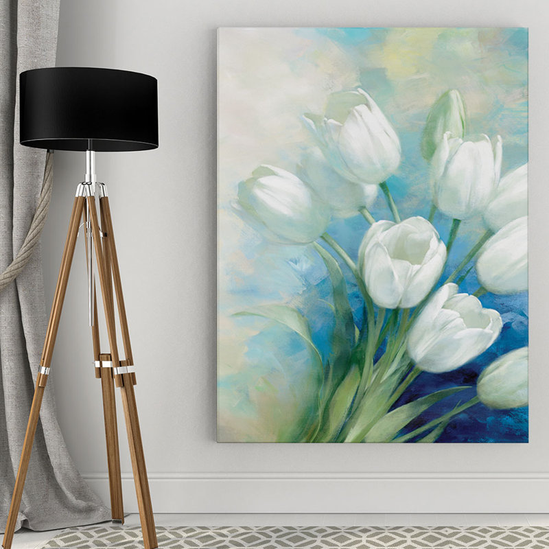 Holland Spring White Tulips Canvas Print, 25" x 33"