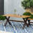 Yizel Rectangular Metal Outdoor Dining Table , 34.5'' in. W 70.75'' in. D