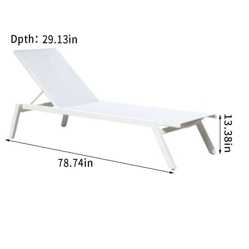 Chaise longue de piscine d'extérieur moderne