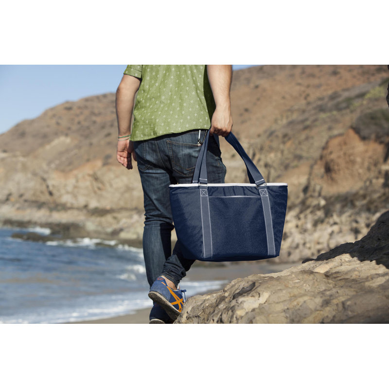 Topanga Insulated Soft-Cooler Picnic Tote Bag, Navy Blue
