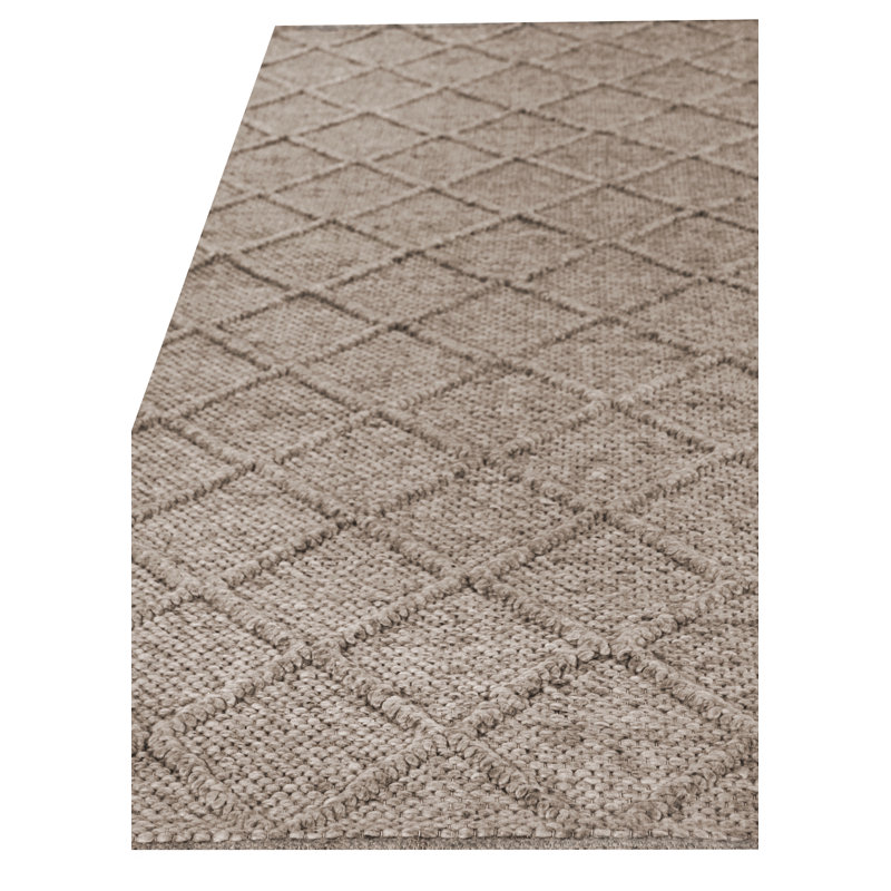 Brentwood Geometric Handmade Wool Area Rug, Brown, Rectangle 17' x 20'
