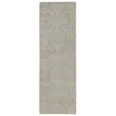 Tapis d'intérieur en laine touffeté Écru