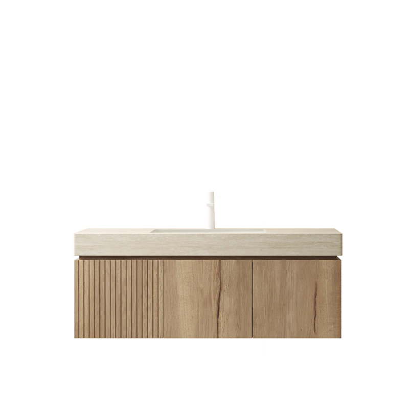Base de meuble-lavabo en chêne blanc 48 po MURI