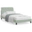 Structure de lit vidaXL sans matelas Piran gris clair 100x203 cm velours-528764694-528764713