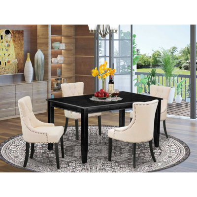 Solid Wood Top - Rectangular Dining Room Set - Seats