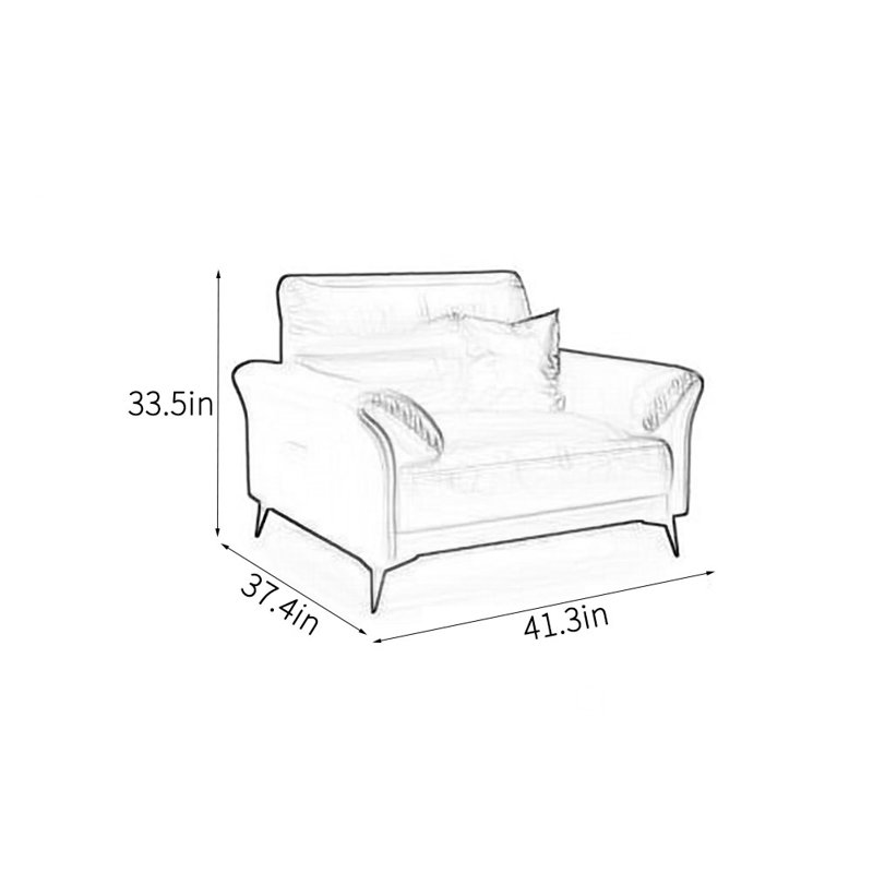 Canapé de bureau simple et luxueux