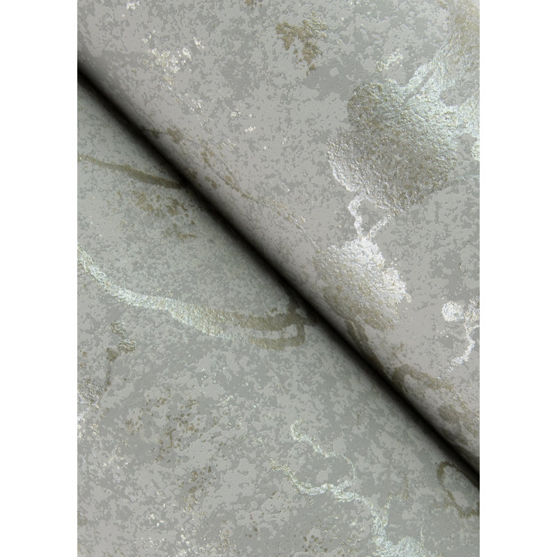 Metallic Wallpaper Roll, Gray