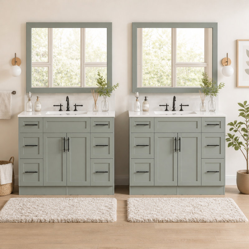 Freestanding Standard With Resin Top, Sage Green