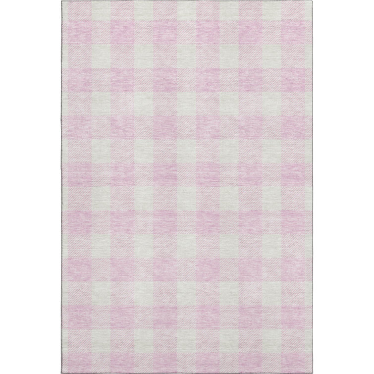 Premium Machine Washable Prisco Pink Rug