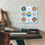 «Be Ewe Brown and Rainbow Sheep Sq» par Moira Hershey, art mural en verre acrylique-1276089258