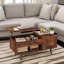 Annatone Wooden Lift Top Coffee Table With Hidden Storage and Cabinet