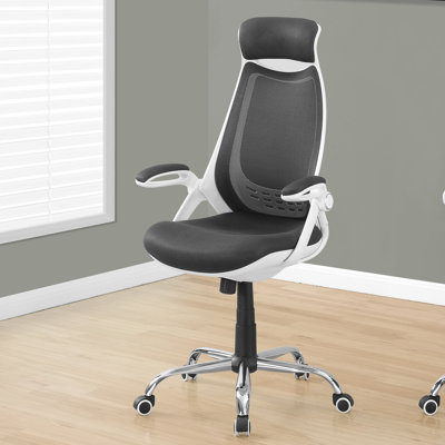 Baggett Office Chair, Adjustable Height, Swivel, Ergonomic, Armrests, Computer Desk, Work, Metal by Symple Stuff