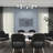 Dark Gray Metal Overlapping Lines Geometric Home Wall Decor