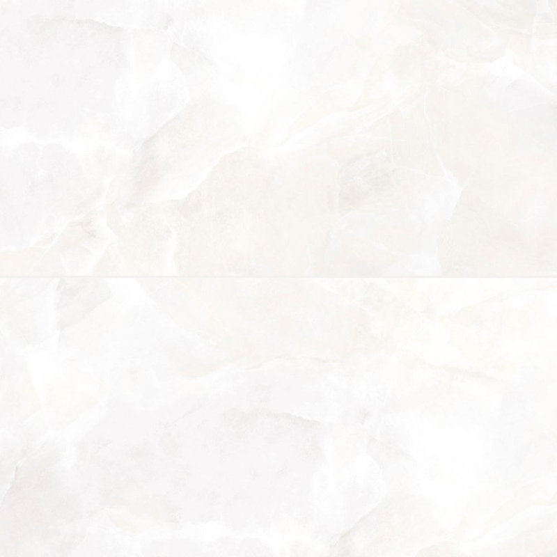 Geo Lush Porcelain Marble Look Wall & Floor Tile, Polished White
