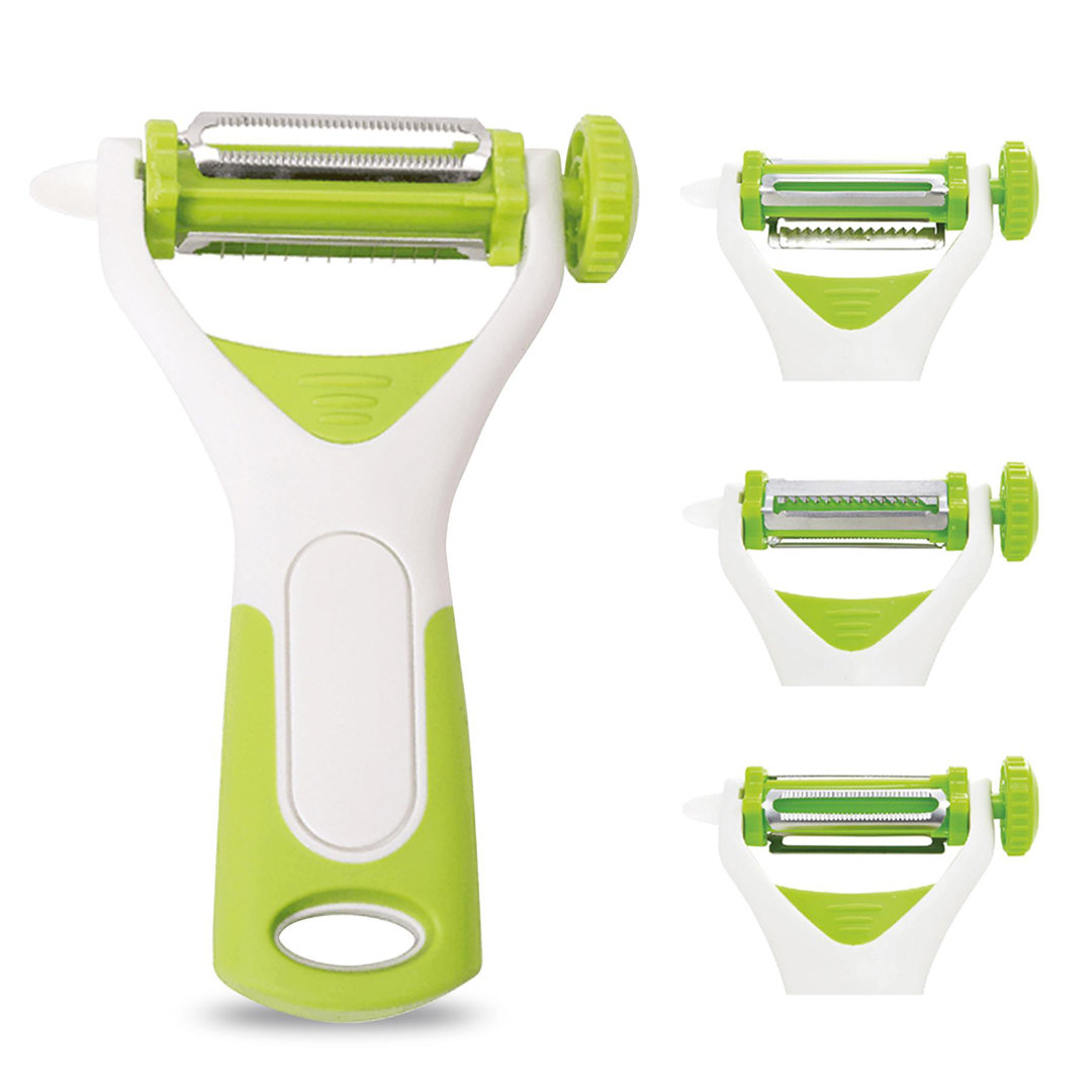 Belfry Kitchen 3 In 1 Multi-functional Peeler Multi Vegetable Straight Serrated Julienne Peeler For Vegetable And Fruit