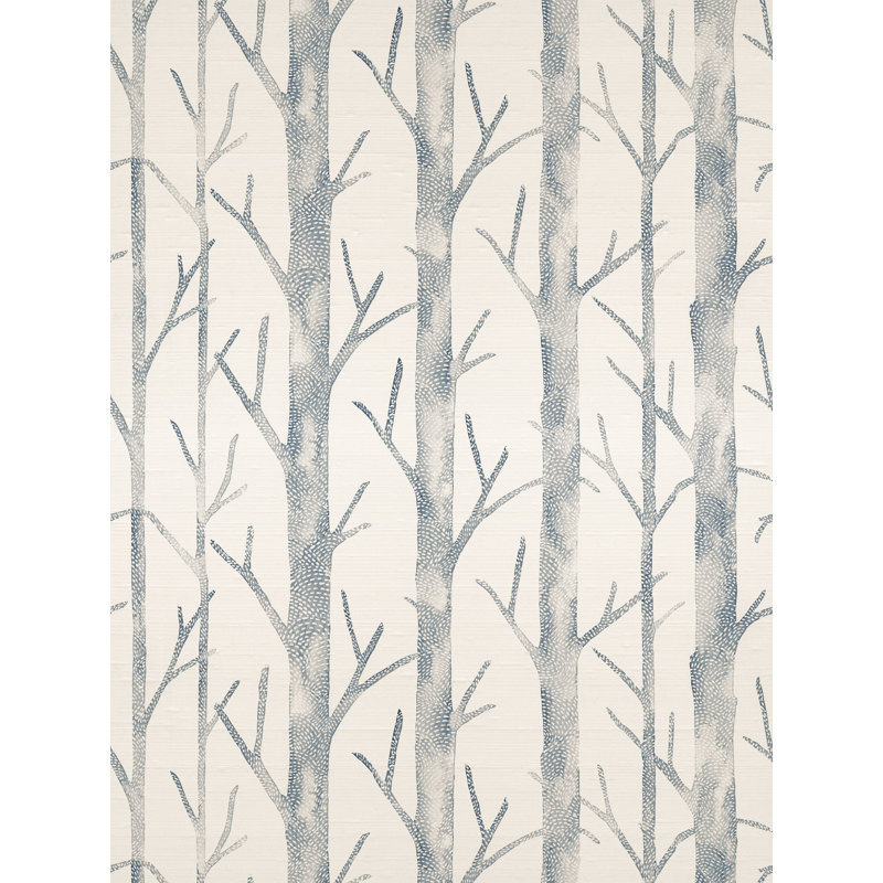 Everett Floral Wallpaper Roll by Scalamandré, Twilight