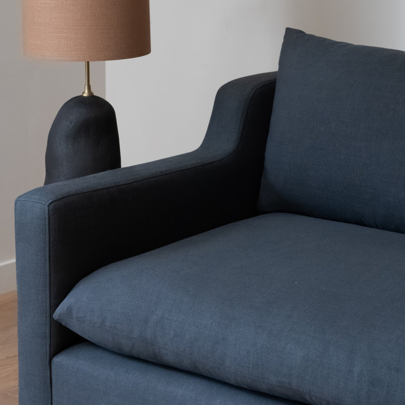 Ginger Sofa, 35" H x 98" W x 40" D, Off The Press Anthracite