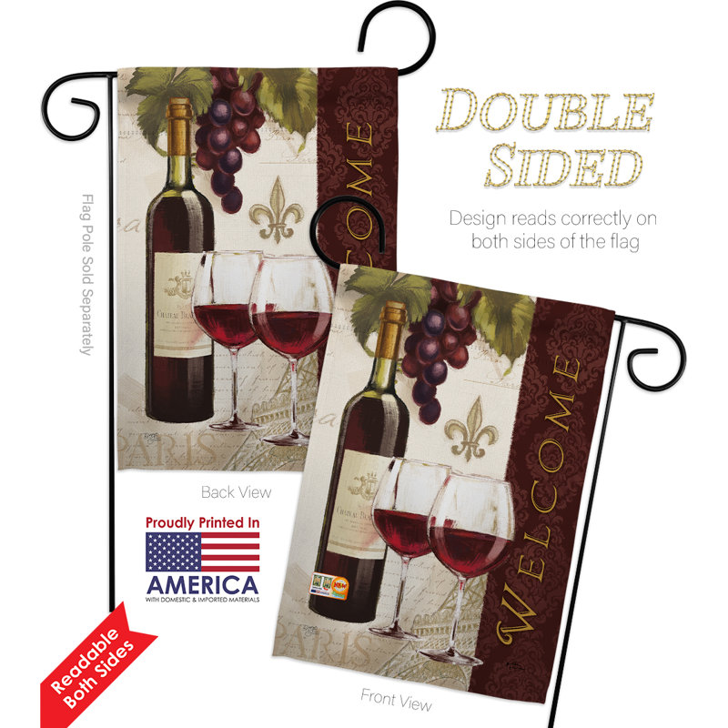 Double Sided 18.5 in. H x 13 in. W Polyester Flag set