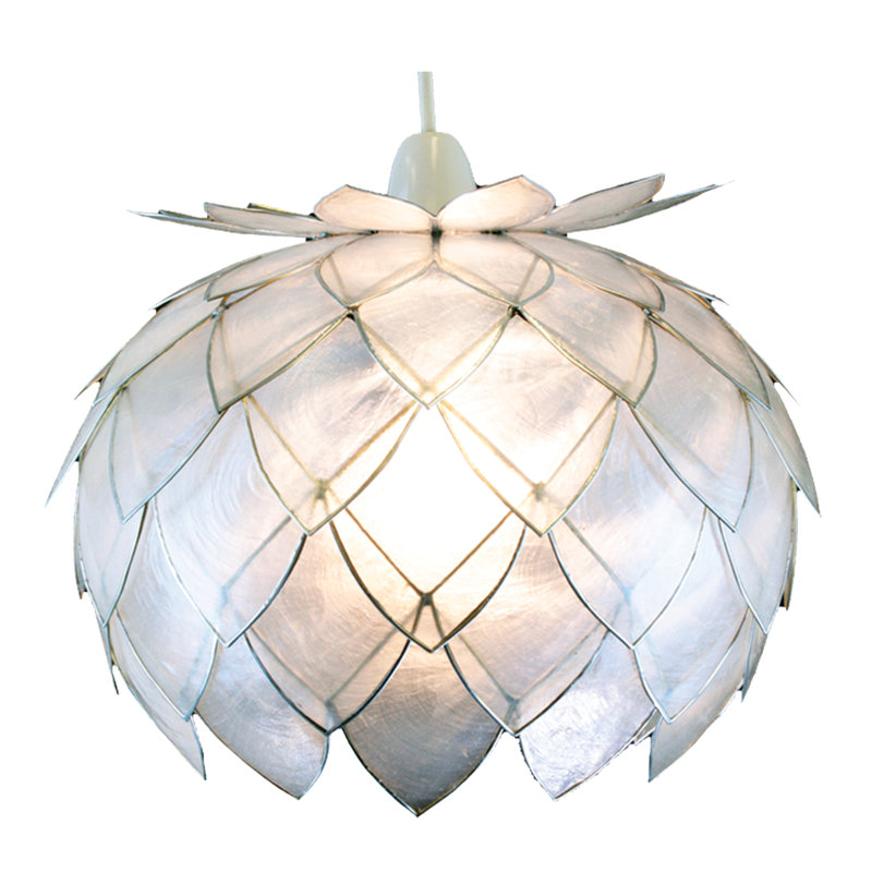 25 Shell Novelty Pendant Shade, Silver