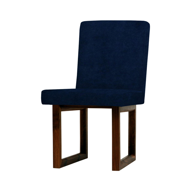 C2 W Upholstered Dining Chair, Denim Velvet