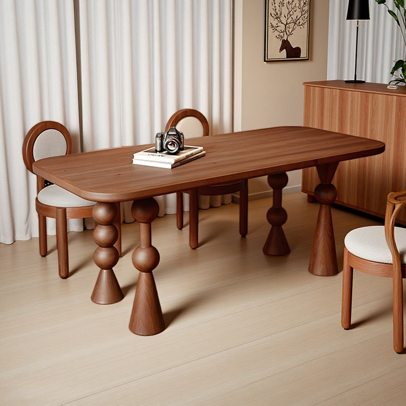 Simple and Retro Designed Dining Table, Brown
