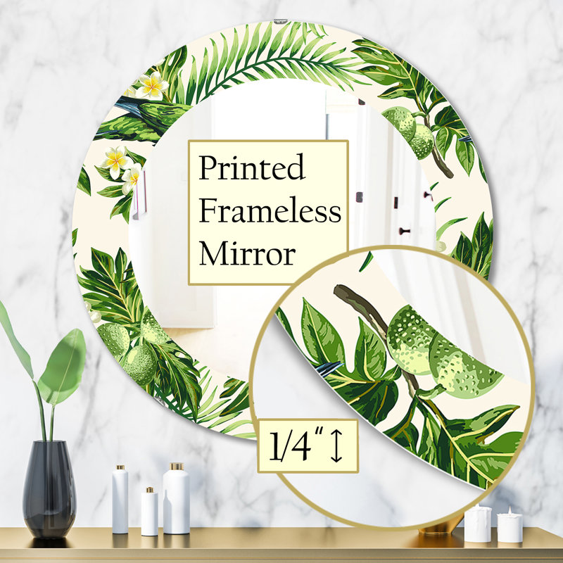 Miroir mural bohème et éclectique, H 31,5 po x l po