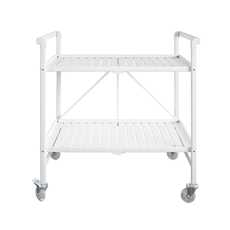 Fenske Metal Bar Cart, White