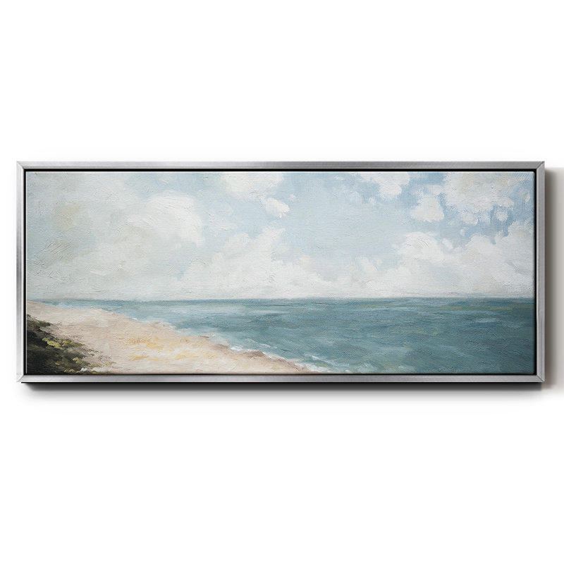 Vue sur la plage - toile encadrée, H 20 po x l 50 po