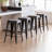 Counter Stool with Metal Frame, Backless Stackable Bar Stool-1844377921