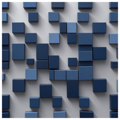 Édredon Blue Cubes Arrangement