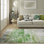 Lux Abstract Ultra soft Stain Guarded Green/Grey Area Rug